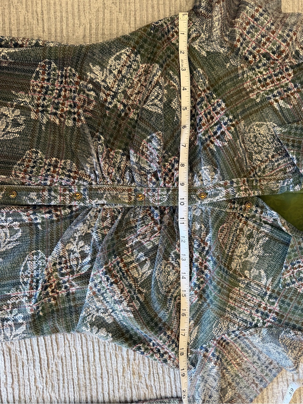 Ramy Brook Green Patterned Button-Down Blazer Sz L - Picture 5 of 7
